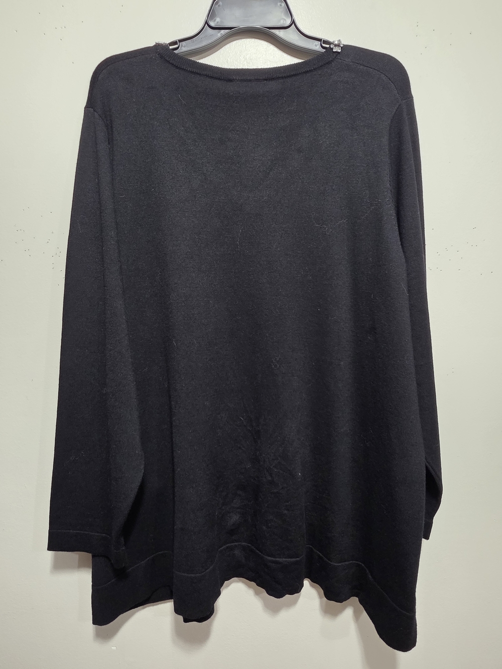 NWT! Adrianna Papell Black Embellished V-Neck Tunic Sweater Size 2X  ⚠️READ FLAW - Picture 7 of 8
